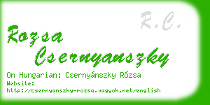 rozsa csernyanszky business card