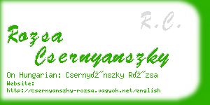 rozsa csernyanszky business card